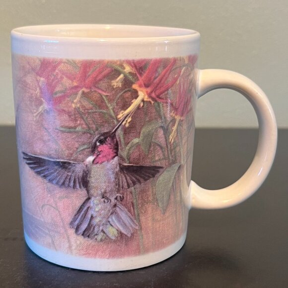 Vintage THIRSTYSTONE Hummingbird WINGED JEWEL Poem Mug ~ Christopher Griffins - Picture 2 of 11